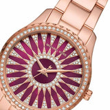  Shop Authentic Michael Kors Layton Three Hand Red Dial Rose Gold Steel Strap Watch For Women - MK6893 - Luxxuri