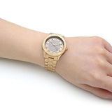  Shop Authentic Michael Kors Runway Three-Hand Gold Dial Gold Steel Strap Watch For Women - MK6911 - Luxxuri