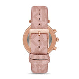  Shop Authentic Michael Kors Parker Chronograph White Dial Pink Leather Strap Watch For Women - MK6935 - Luxxuri