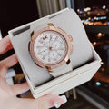  Shop Authentic Michael Kors Sidney Chronograph White Dial Beige Leather Strap Watch For Women - MK6949 - Luxxuri