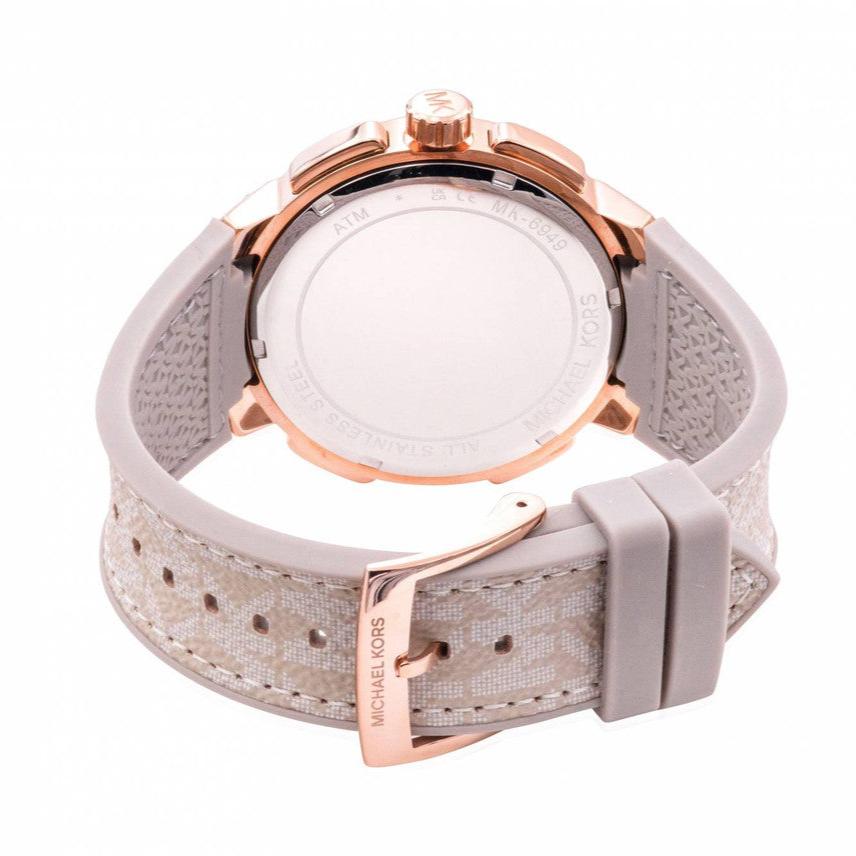  Shop Authentic Michael Kors Sidney Chronograph White Dial Beige Leather Strap Watch For Women - MK6949 - Luxxuri