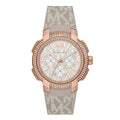  Shop Authentic Michael Kors Sidney Chronograph White Dial Beige Leather Strap Watch For Women - MK6949 - Luxxuri