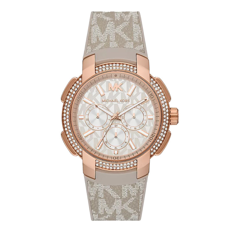  Shop Authentic Michael Kors Sidney Chronograph White Dial Beige Leather Strap Watch For Women - MK6949 - Luxxuri