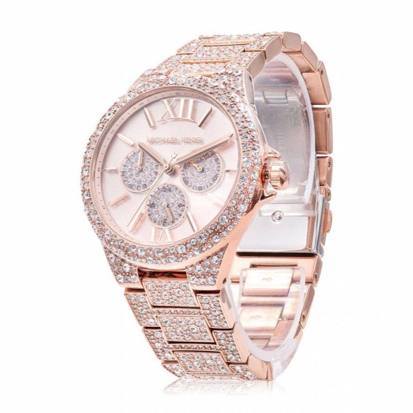  Shop Authentic Michael Kors Camille Multifunctional Crystals Rose Gold Dial Rose Gold Steel Strap Watch for Women - MK6961 - Luxxuri