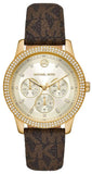  Shop Authentic Michael Kors Tibby Multifunction Gold Dial Brown Leather Strap Watch For Women - MK6966 - Luxxuri