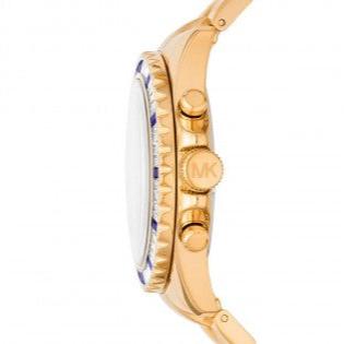  Shop Authentic Michael Kors Everest Chronograph Blue Dial Gold Steel Strap Watch For Women - MK6971 - Luxxuri
