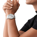  Shop Authentic Michael Kors Layton Chronograph Silver Dial Silver Steel Strap Watch For Women - MK6976 - Luxxuri