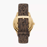  Shop Authentic Michael Kors Runway Quartz Black Dial Brown Leather Strap Watch For Women - MK6979 - Luxxuri