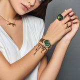  Shop Authentic Michael Kors Camille Multifunction Green Dial Gold Steel Strap Watch For Women - MK6981 - Luxxuri