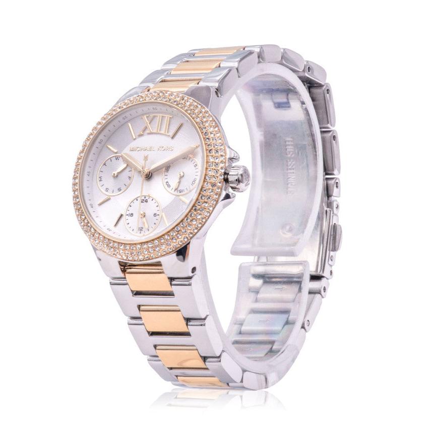  Shop Authentic Michael Kors Camille Multifunction Silver Dial Two Tone Steel Strap Watch For Women - MK6982 - Luxxuri