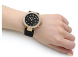  Shop Authentic Michael Kors Parker Chronograph Black Dial Black Leather Strap Watch For Women - MK6984 - Luxxuri