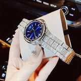  Shop Authentic Michael Kors Lennox Three Hand Blue Dial Silver Steel Strap Watch For Women - MK6990 - Luxxuri