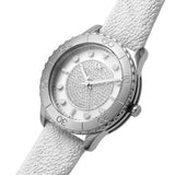  Shop Authentic Michael Kors Runway Three Hand White Dial White Leather Strap Watch For Women - MK6998 - Luxxuri