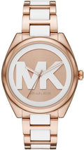  Shop Authentic Michael Kors Janelle Three Hand Rose Gold Dial Two Tone Steel Strap Watch For Women - MK7134 - Luxxuri