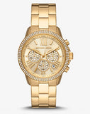  Shop Authentic Michael Kors Bryn Pavé Quartz Gold Dial Gold Steel Strap Watch For Women - MK7199 - Luxxuri