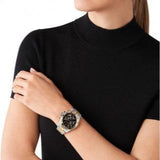  Shop Authentic Michael Kors Everest Chronograph Black Dial Two Tone Steel Strap Watch For Women - MK7209 - Luxxuri