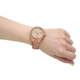  Shop Authentic Michael Kors Lexington Chronograph Grey Dial Rose Gold Steel Strap Watch For Women - MK7217 - Luxxuri