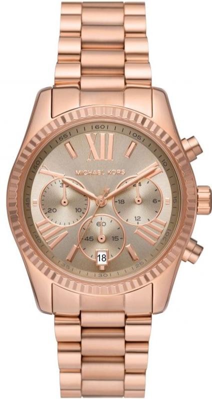  Shop Authentic Michael Kors Lexington Chronograph Grey Dial Rose Gold Steel Strap Watch For Women - MK7217 - Luxxuri