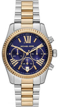  Shop Authentic Michael Kors Lexington Chronograph Blue Dial Two Tone Steel Strap Watch For Women - MK7218 - Luxxuri