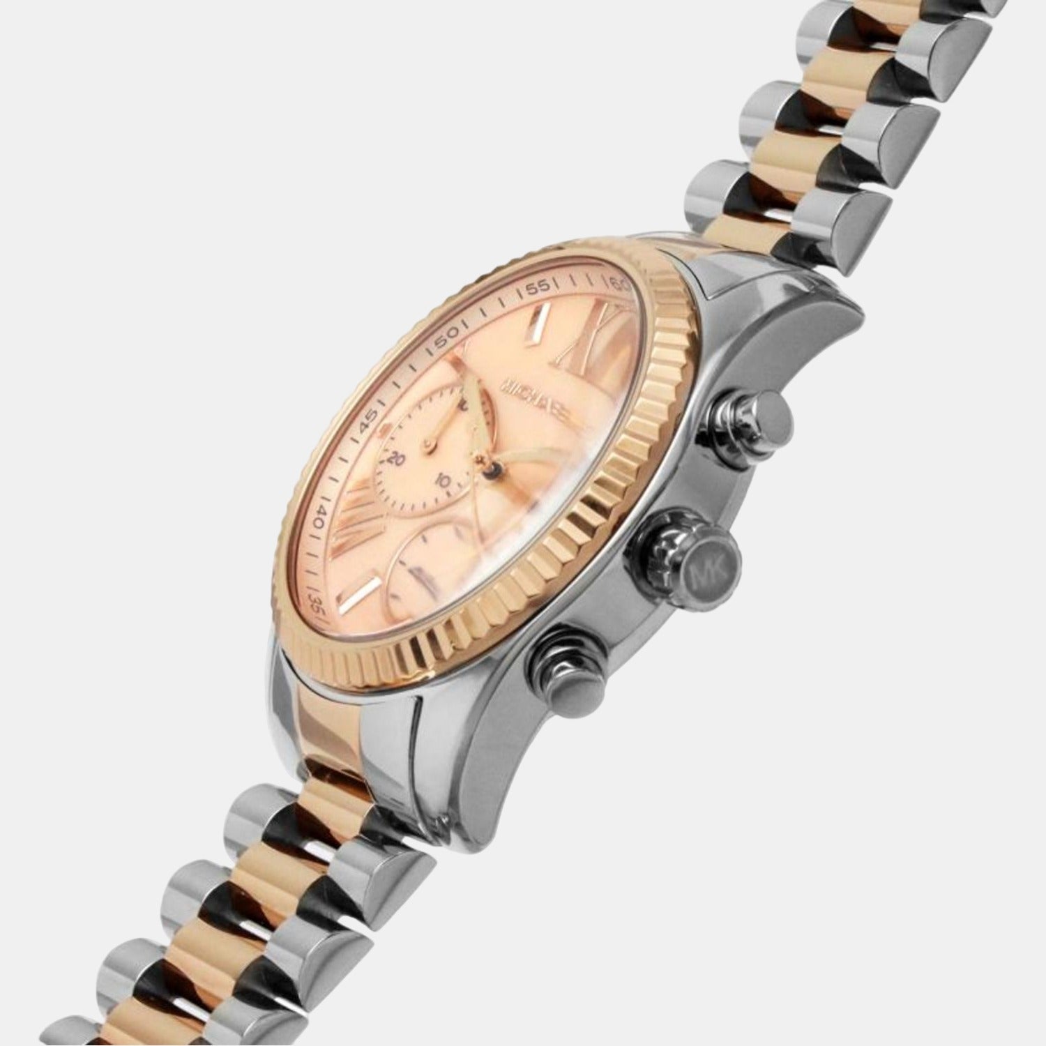  Shop Authentic Michael Kors Lexington Chronograph Rose Gold Dial Two Tone Steel Strap Watch For Women - MK7219 - Luxxuri