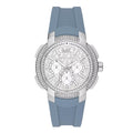  Shop Authentic Michael Kors Sidney Multifunction Crystals Silver Dial Blue Rubber Strap Watch for Women - MK7220 - Luxxuri