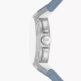  Shop Authentic Michael Kors Sidney Multifunction Crystals Silver Dial Blue Rubber Strap Watch for Women - MK7220 - Luxxuri