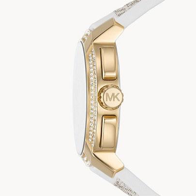 Shop Authentic Michael Kors Jessa Multifunction Gold Dial White Leather Strap Watch For Women - MK7204 - Luxxuri