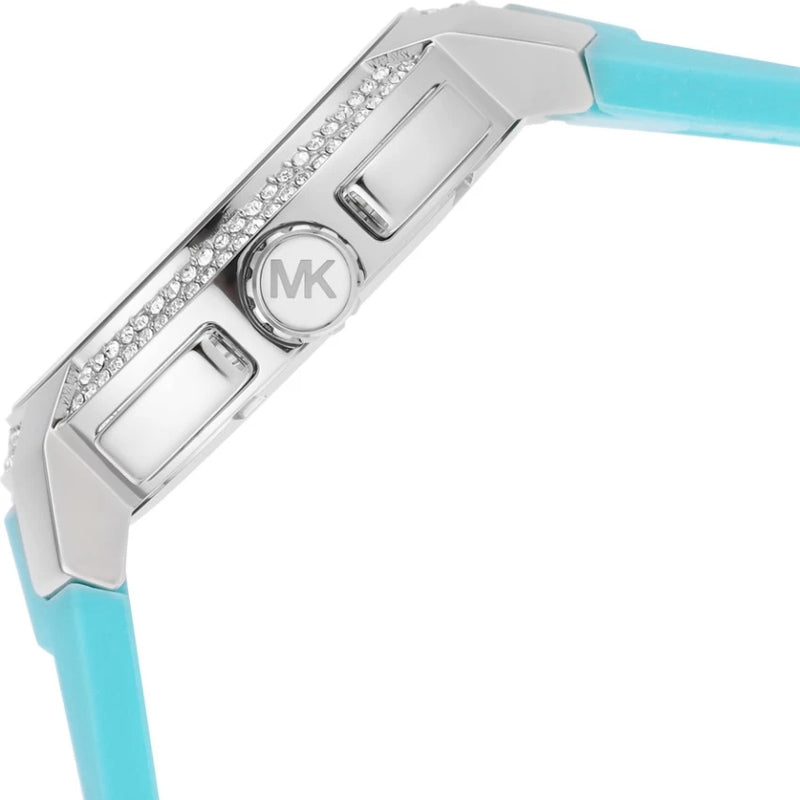  Shop Authentic Michael Kors Sidney Multifunction Analog White Dial Turquoise Silicone Strap Watch For Women - MK7246 - Luxxuri