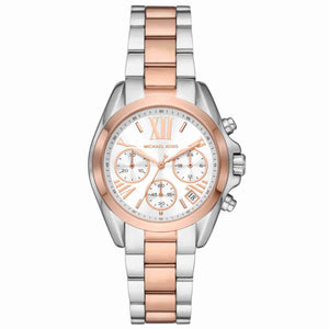  Shop Authentic Michael Kors Bradshaw Chronograph White Dial Two Tone Steel Strap Watch For Women - MK7258 - Luxxuri