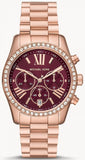  Shop Authentic Michael Kors Lexington Chronograph Red Dial Rose Gold Steel Strap Watch For Women - MK7275 - Luxxuri