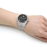  Shop Authentic Michael Kors Lexington Chronograph Black Dial Silver Steel Strap Watch For Women - MK7277 - Luxxuri