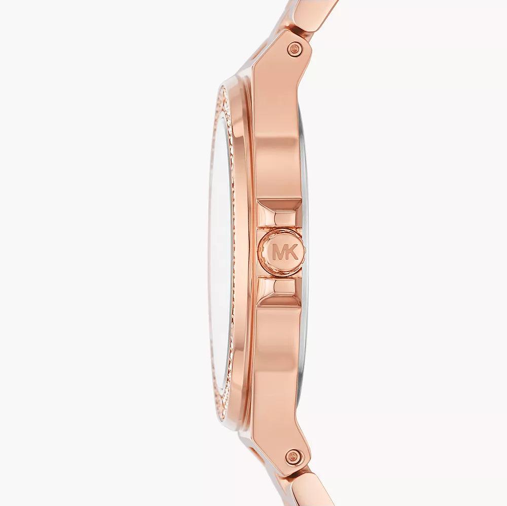  Shop Authentic Michael Kors Melissa Pave Quartz Rose Gold Dial Rose Gold Steel Strap Watch for Women - MK4372 - Luxxuri