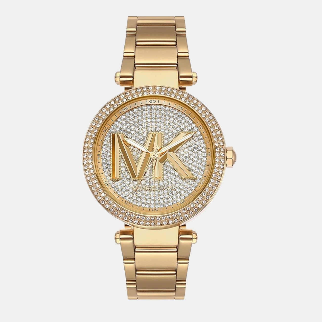  Shop Authentic Michael Kors Parker Analog Crystals Gold Dial Gold Steel Strap Watch For Women - MK7283 - Luxxuri