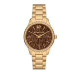  Shop Authentic Michael Kors Layton Chronograph Brown Dial Gold Steel Strap Watch For Women - MK7296 - Luxxuri