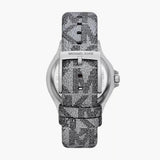 Shop Authentic Michael Kors Lennox Quartz Black Dial Grey Leather Strap Watch For Women - MK7309 - Luxxuri