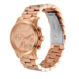  Shop Authentic Michael Kors Runway Chronograph Rose Gold Dial Rose Gold Steel Strap Watch For Women - MK7324 - Luxxuri