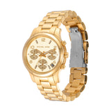  Shop Authentic Michael Kors Runway Chronograph Gold Dial Gold Steel Strap Watch For Women - MK7326 - Luxxuri
