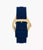  Shop Authentic Michael Kors Lennox Three Hand White Dial Blue Silicone Strap Watch For Women - MK7333 - Luxxuri