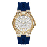 Shop Authentic Michael Kors Lennox Three Hand Crystals Silver Dial Black Silicone Strap Watch For Women - MK7247 - Luxxuri