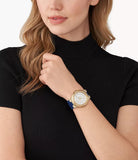  Shop Authentic Michael Kors Lennox Three Hand White Dial Blue Silicone Strap Watch For Women - MK7333 - Luxxuri