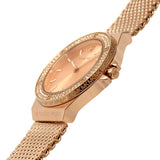 Shop Authentic Michael Kors Lennox Three Hand Rose Gold Dial Rose Gold Mesh Strap Watch For Women - MK7336 - Luxxuri