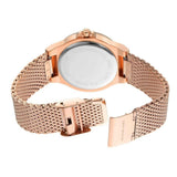  Shop Authentic Michael Kors Lennox Three Hand Rose Gold Dial Rose Gold Mesh Strap Watch For Women - MK7336 - Luxxuri