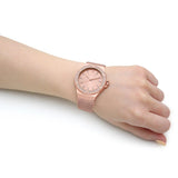  Shop Authentic Michael Kors Lennox Three Hand Rose Gold Dial Rose Gold Mesh Strap Watch For Women - MK7336 - Luxxuri