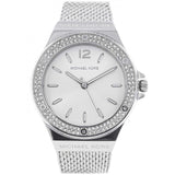  Shop Authentic Michael Kors Lennox Three-Hand Silver Dial Silver Steel Strap Watch For Women - MK7337 - Luxxuri