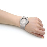  Shop Authentic Michael Kors Lennox Three-Hand Silver Dial Silver Steel Strap Watch For Women - MK7337 - Luxxuri
