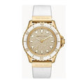 Michael Kors Everest Analog Gold Dial White Silicone Strap Watch For Women - MK7357