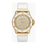  Shop Authentic Michael Kors Everest Analog Gold Dial White Silicone Strap Watch For Women - MK7357 - Luxxuri