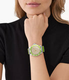  Shop Authentic Michael Kors Everest Three Hand Crystals Silver Dial Green Silicone Strap Watch For Women - MK7360 - Luxxuri