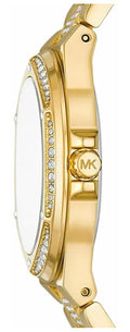  Shop Authentic Michael Kors Lenox Three Hand Silver Dial Gold Steel Strap Watch For Women - MK7361 - Luxxuri