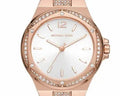  Shop Authentic Michael Kors Lennox Three-Hand Silver Dial Rose Gold Steel Strap Watch For Women - MK7362 - Luxxuri
